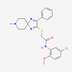 N-(5-chloro-2-methoxyphenyl)-2-((8-methyl-3-phenyl-1,4,8-triazaspiro[4.5]deca-1,3-dien-2-yl)thio)acetamide