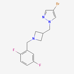 4-Bromo-1-[[1-[(2,5-difluorophenyl)methyl]azetidin-3-yl]methyl]pyrazole