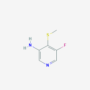 molecular formula C6H7FN2S B2413987 5-Fluoro-4-methylsulfanylpyridin-3-amine CAS No. 2445791-42-2
