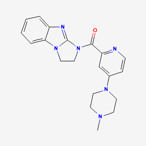 molecular formula C20H22N6O B2413993 (2,3-dihydro-1H-benzo[d]imidazo[1,2-a]imidazol-1-yl)(4-(4-methylpiperazin-1-yl)pyridin-2-yl)methanone CAS No. 1421501-12-3