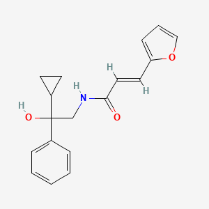 molecular formula C18H19NO3 B2413999 (E)-N-(2-cyclopropyl-2-hydroxy-2-phenylethyl)-3-(furan-2-yl)acrylamide CAS No. 1421588-96-6
