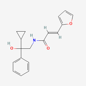 molecular formula C18H19NO3 B2413999 (E)-N-(2-环丙基-2-羟基-2-苯乙基)-3-(呋喃-2-基)丙烯酰胺 CAS No. 1421588-96-6