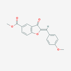 molecular formula C18H14O5 B241400 Methyl 2-(4-methoxybenzylidene)-3-oxo-2,3-dihydro-1-benzofuran-5-carboxylate 