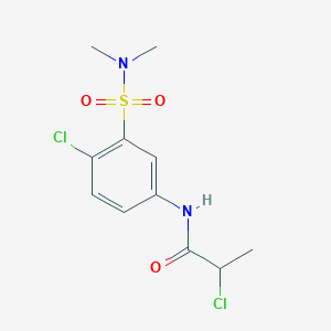 2-chloro-N-[4-chloro-3-(dimethylsulfamoyl)phenyl]propanamide