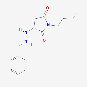 molecular formula C15H21N3O2 B241401 3-(2-Benzylhydrazinyl)-1-butylpyrrolidine-2,5-dione 