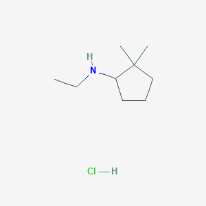 molecular formula C9H20ClN B2414016 N-Ethyl-2,2-dimethylcyclopentan-1-amine;hydrochloride CAS No. 2418719-91-0