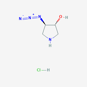 molecular formula C4H9ClN4O B2414017 (3R,4R)-4-azidopyrrolidin-3-ol hydrochloride CAS No. 1414574-18-7