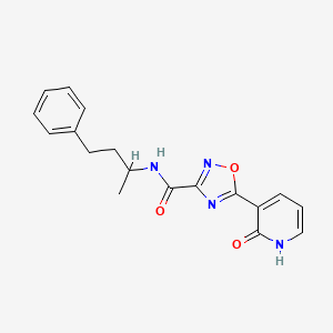 N-(1-methyl-3-phenylpropyl)-5-(2-oxo-1,2-dihydro-3-pyridinyl)-1,2,4-oxadiazole-3-carboxamide