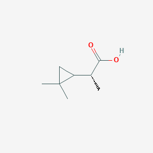 molecular formula C8H14O2 B2414028 (2R)-2-(2,2-Dimethylcyclopropyl)propanoic acid CAS No. 2248216-88-6