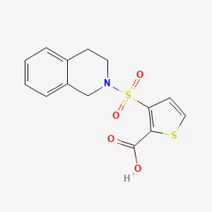 3-(1,2,3,4-Tetrahydroisoquinoline-2-sulfonyl)thiophene-2-carboxylic acid