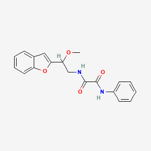 molecular formula C19H18N2O4 B2414042 N1-(2-(苯并呋喃-2-基)-2-甲氧基乙基)-N2-苯基草酰胺 CAS No. 2034304-22-6