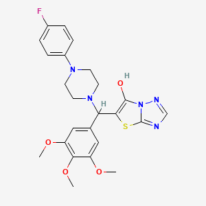 5-((4-(4-Fluorophenyl)piperazin-1-yl)(3,4,5-trimethoxyphenyl)methyl)thiazolo[3,2-b][1,2,4]triazol-6-ol