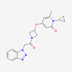 4-((1-(2-(1H-benzo[d][1,2,3]triazol-1-yl)acetyl)azetidin-3-yl)oxy)-1-cyclopropyl-6-methylpyridin-2(1H)-one