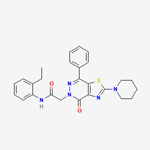N-(2-ethylphenyl)-2-(4-oxo-7-phenyl-2-(piperidin-1-yl)thiazolo[4,5-d]pyridazin-5(4H)-yl)acetamide
