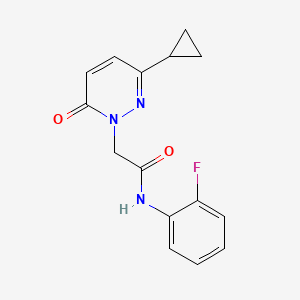 2-(3-cyclopropyl-6-oxopyridazin-1(6H)-yl)-N-(2-fluorophenyl)acetamide