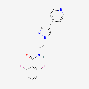 molecular formula C17H14F2N4O B2414066 2,6-difluoro-N-{2-[4-(pyridin-4-yl)-1H-pyrazol-1-yl]ethyl}benzamide CAS No. 2034322-07-9