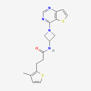 3-(3-Methylthiophen-2-yl)-N-(1-thieno[3,2-d]pyrimidin-4-ylazetidin-3-yl)propanamide