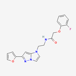 2-(2-fluorophenoxy)-N-(2-(6-(furan-2-yl)-1H-imidazo[1,2-b]pyrazol-1-yl)ethyl)acetamide