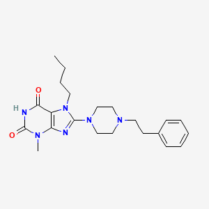 7-butyl-3-methyl-8-(4-phenethylpiperazin-1-yl)-1H-purine-2,6(3H,7H)-dione
