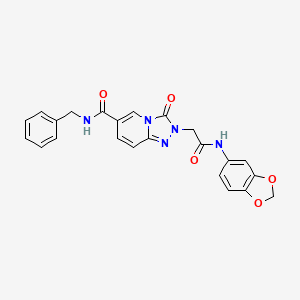 2-{[(2H-1,3-benzodioxol-5-yl)carbamoyl]methyl}-N-benzyl-3-oxo-2H,3H-[1,2,4]triazolo[4,3-a]pyridine-6-carboxamide