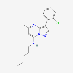 3-(2-chlorophenyl)-2,5-dimethyl-N-pentylpyrazolo[1,5-a]pyrimidin-7-amine