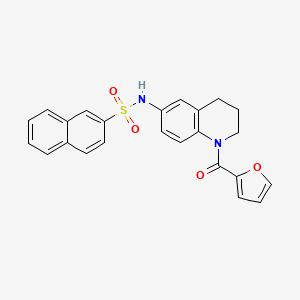 N-[1-(furan-2-carbonyl)-1,2,3,4-tetrahydroquinolin-6-yl]naphthalene-2-sulfonamide