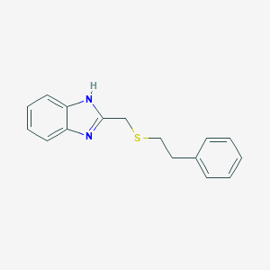 molecular formula C16H16N2S B241409 1H-benzimidazol-2-ylmethyl 2-phenylethyl sulfide 