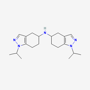 molecular formula C20H31N5 B2414092 1-(propan-2-yl)-N-[1-(propan-2-yl)-4,5,6,7-tetrahydro-1H-indazol-5-yl]-4,5,6,7-tetrahydro-1H-indazol-5-amine CAS No. 1334149-31-3