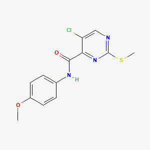 5-chloro-N-(4-methoxyphenyl)-2-(methylsulfanyl)pyrimidine-4-carboxamide