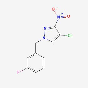 4-chloro-1-(3-fluorobenzyl)-3-nitro-1H-pyrazole
