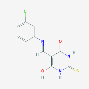 5-[(3-chloroanilino)methylene]-2-thioxodihydro-4,6(1H,5H)-pyrimidinedione