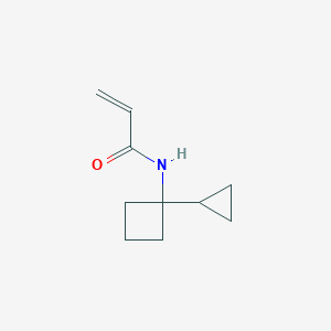 molecular formula C10H15NO B2414105 N-(1-Cyclopropylcyclobutyl)prop-2-enamide CAS No. 2281709-14-4
