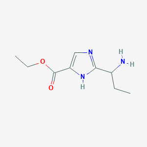 Ethyl 2-(1-aminopropyl)-1H-imidazole-5-carboxylate