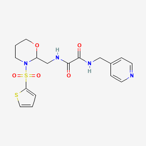 N1-(pyridin-4-ylmethyl)-N2-((3-(thiophen-2-ylsulfonyl)-1,3-oxazinan-2-yl)methyl)oxalamide