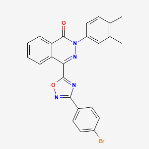 molecular formula C24H17BrN4O2 B2414121 4-[3-(4-bromophenyl)-1,2,4-oxadiazol-5-yl]-2-(3,4-dimethylphenyl)phthalazin-1(2H)-one CAS No. 1291863-04-1