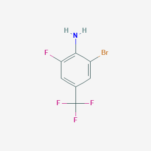 molecular formula C7H4BrF4N B2414131 2-Bromo-6-fluoro-4-(trifluoromethyl)aniline CAS No. 1034325-63-7