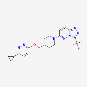 3-Cyclopropyl-6-({1-[3-(trifluoromethyl)-[1,2,4]triazolo[4,3-b]pyridazin-6-yl]piperidin-4-yl}methoxy)pyridazine