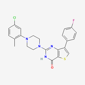 molecular formula C23H20ClFN4OS B2414140 2-[4-(5-chloro-2-methylphenyl)piperazin-1-yl]-7-(4-fluorophenyl)thieno[3,2-d]pyrimidin-4(3H)-one CAS No. 1251709-01-9