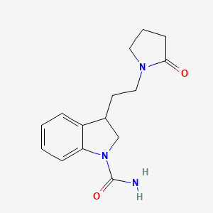3-[2-(2-Oxopyrrolidin-1-yl)ethyl]-2,3-dihydroindole-1-carboxamide