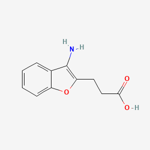 molecular formula C11H11NO3 B2414156 3-(3-Aminobenzofuran-2-yl)propanoic acid CAS No. 887585-16-2