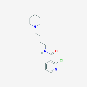 2-chloro-6-methyl-N-[4-(4-methylpiperidin-1-yl)butyl]pyridine-3-carboxamide