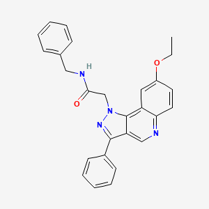 molecular formula C27H24N4O2 B2414175 N-benzyl-2-(8-ethoxy-3-phenyl-1H-pyrazolo[4,3-c]quinolin-1-yl)acetamide CAS No. 932344-27-9