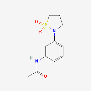 molecular formula C11H14N2O3S B2414176 N-(3-(1,1-dioxidoisothiazolidin-2-yl)phenyl)acetamide CAS No. 131557-19-2