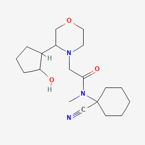 N-(1-Cyanocyclohexyl)-2-[3-(2-hydroxycyclopentyl)morpholin-4-yl]-N-methylacetamide