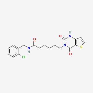 N-(2-chlorobenzyl)-6-(2,4-dioxo-1,2-dihydrothieno[3,2-d]pyrimidin-3(4H)-yl)hexanamide