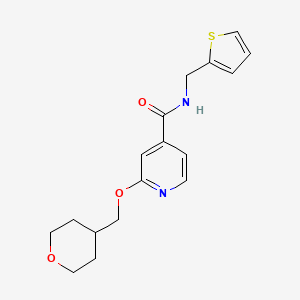 2-((tetrahydro-2H-pyran-4-yl)methoxy)-N-(thiophen-2-ylmethyl)isonicotinamide