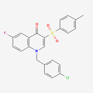 1-(4-chlorobenzyl)-6-fluoro-3-tosylquinolin-4(1H)-one