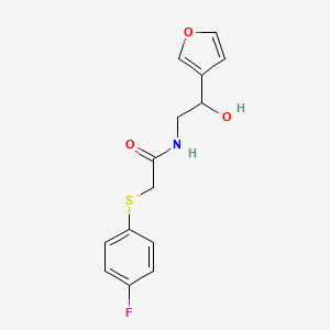 2-((4-fluorophenyl)thio)-N-(2-(furan-3-yl)-2-hydroxyethyl)acetamide