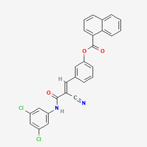 [3-[(E)-2-cyano-3-(3,5-dichloroanilino)-3-oxoprop-1-enyl]phenyl] naphthalene-1-carboxylate