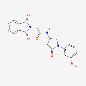 2-(1,3-dioxoisoindolin-2-yl)-N-(1-(3-methoxyphenyl)-5-oxopyrrolidin-3-yl)acetamide